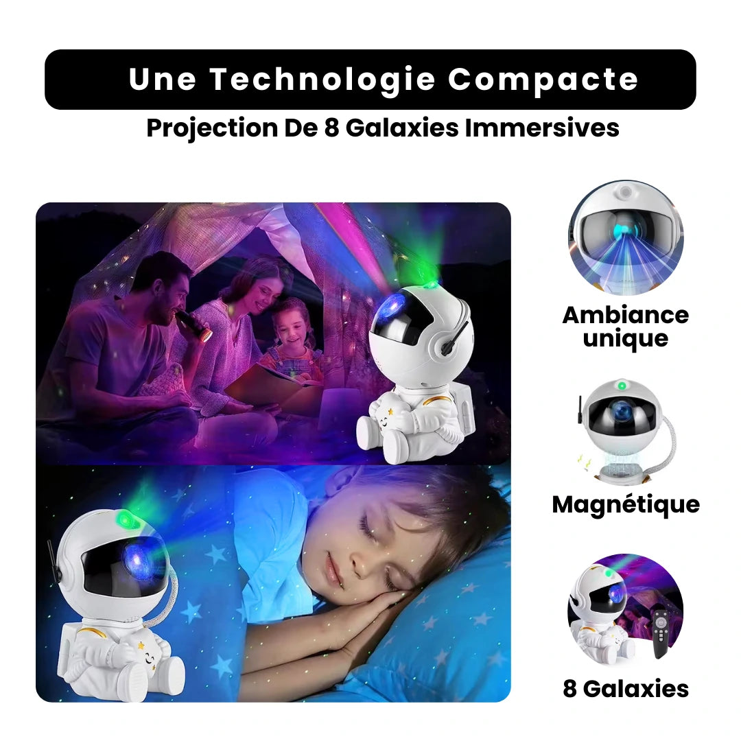L’Astronaute Galaxy Projecteur LED